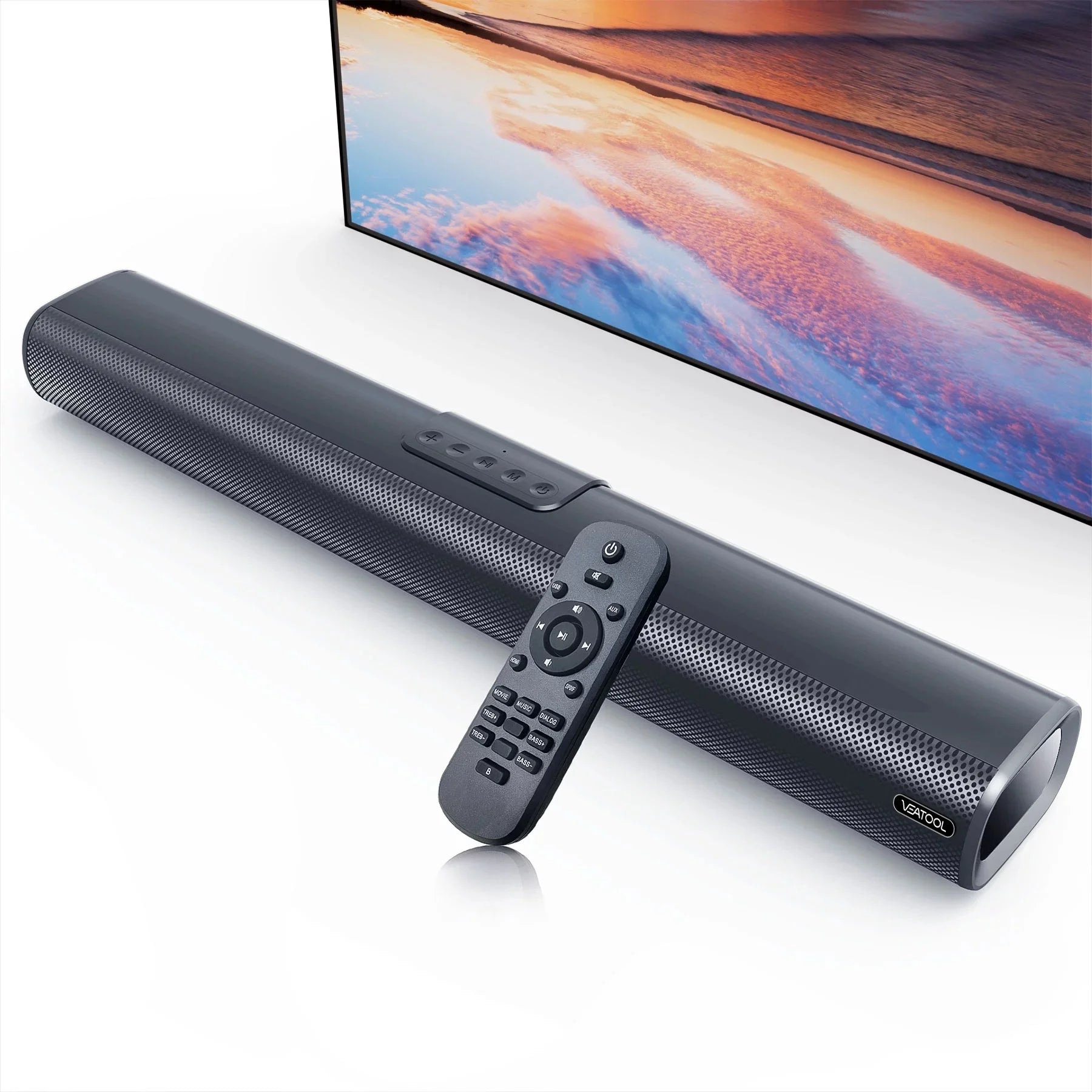 S20L Sound Bars for TV, 3D Surround Sound System TV Sound Bar, 2.1 Ch Home Theater Audio with Built-In Subwoofer,50W TV Speakers | HDMI ARC, Bluetooth, Optical, RCA, USB & AUX Wall Mountable